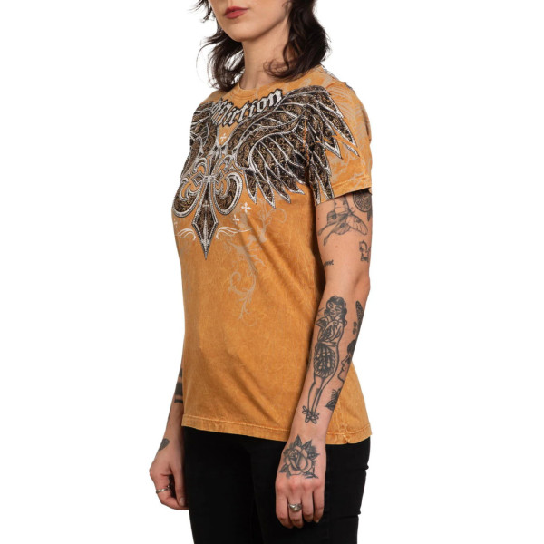 Жіноча футболка Affliction Chrome Tee Copper Lava Wash