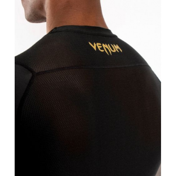 Рашгард з коротким рукавом Venum G-Fit Short Sleeves Rashguard Black Gold
