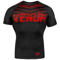 Рашгард Venum Signature Rashguard Short Sleeves Black Red