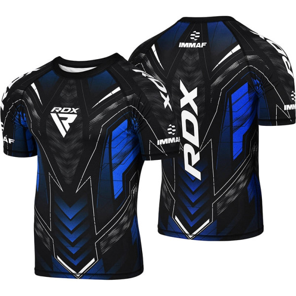 Компресійна футболка RDX IMMAF Approved Half Sleeves Blue