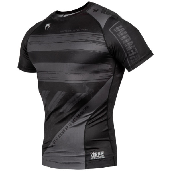 Компресійна футболка Venum AMRAP Comression T-shirt Short Sleeves Black Grey