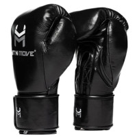 Боксерські рукавиці Hit N Move Horse Hair Boxing Gloves (Hook and Loop) Black