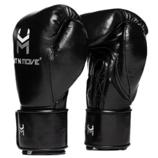Боксерські рукавиці Hit N Move Horse Hair Boxing Gloves (Hook and Loop) Black