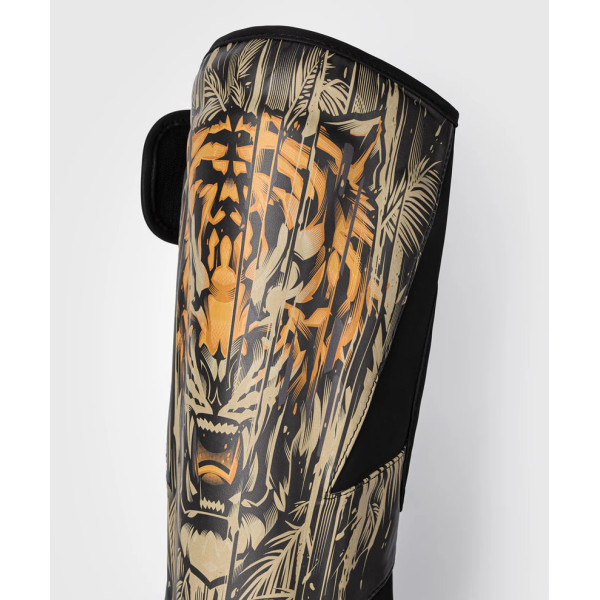 Захист гомілки Venum Tiger Shin Guards Black Neon Orange