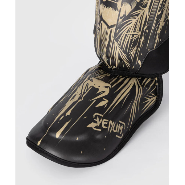 Захист гомілки Venum Tiger Shin Guards Black Neon Orange