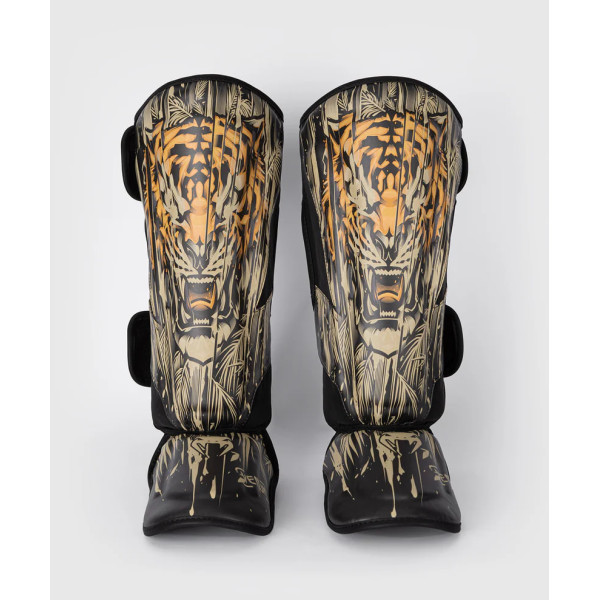 Захист гомілки Venum Tiger Shin Guards Black Neon Orange