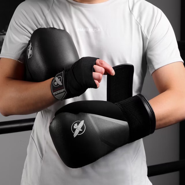 Боксерські рукавиці Hayabusa E1 Boxing Gloves Black Grey