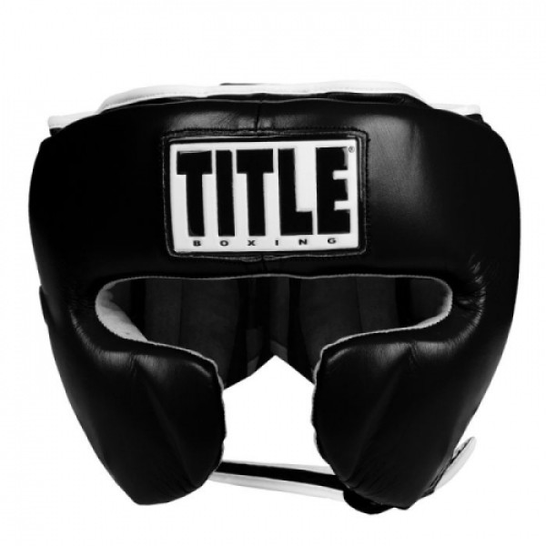 Шлем Title Boxing Leather Sparring Headgear Black
