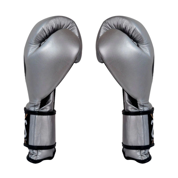 Боксерські рукавиці Cleto Reyes Leather Contact Closure Gloves Silver