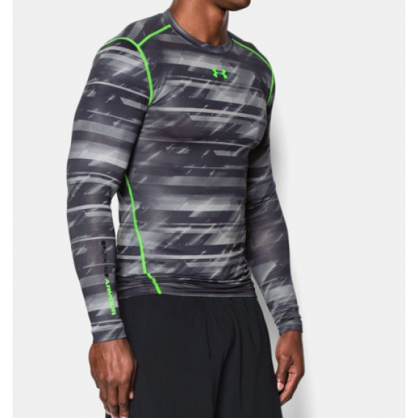 Компресійна футболка Under Armour ColdGear® Armour Printed Compression Stealth Gray
