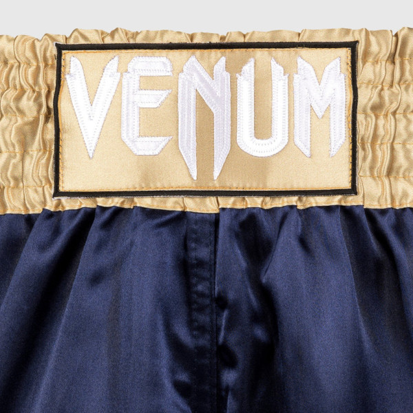 Тайські шорти Venum Classic Muay Thai Shorts Navy Blue Gold