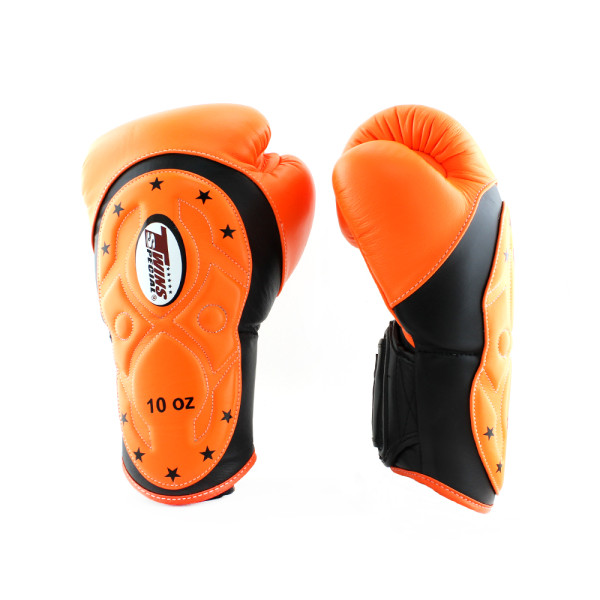 Боксерські рукавиці Twins Velcro Extra Design BGVL6-MK Black Orange