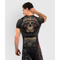 Рашгард Venum Santa Muerte 5.0 Men’s Short Sleeve Rashguard Deep Black Gold