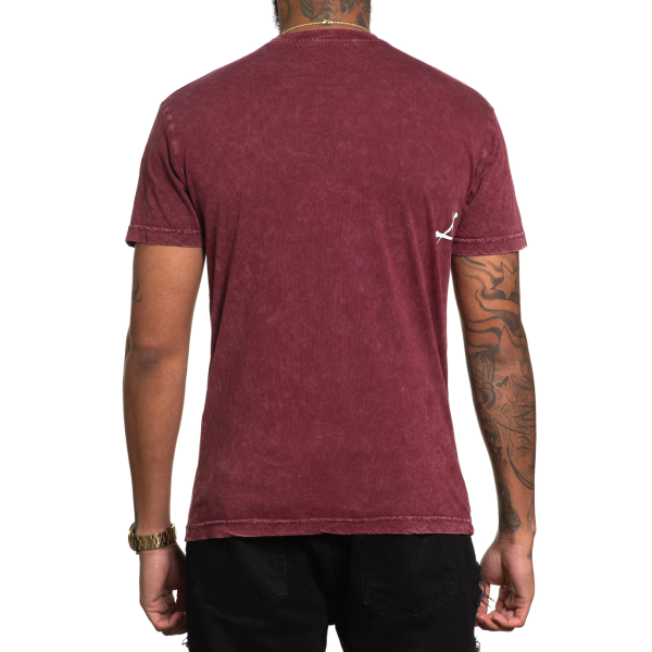 Футболка Affliction Poisonous Shadow Burgandy Lava Wash