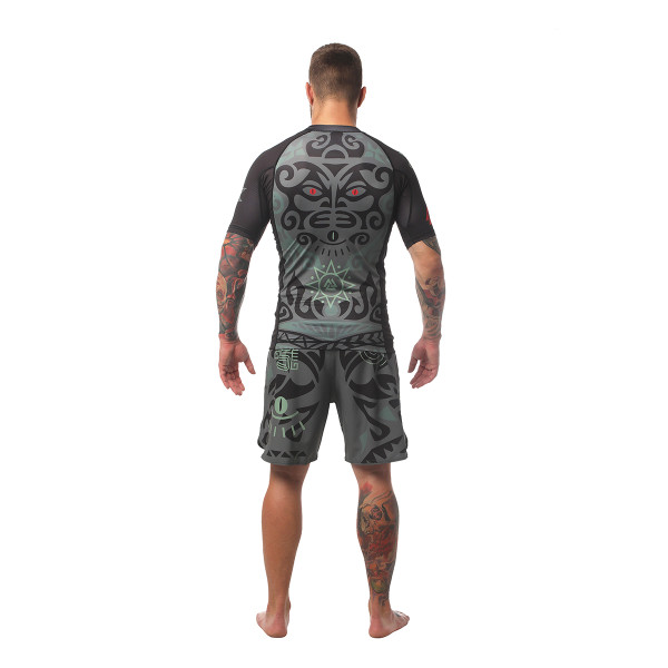 Рашгард з коротким рукавом Peresvit Maori Black Military Green