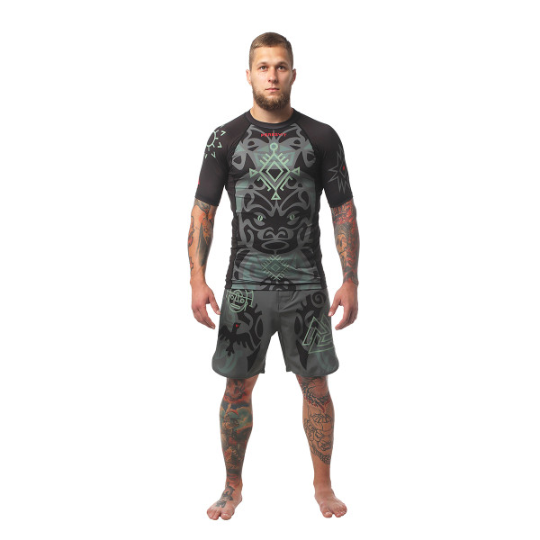 Рашгард з коротким рукавом Peresvit Maori Black Military Green