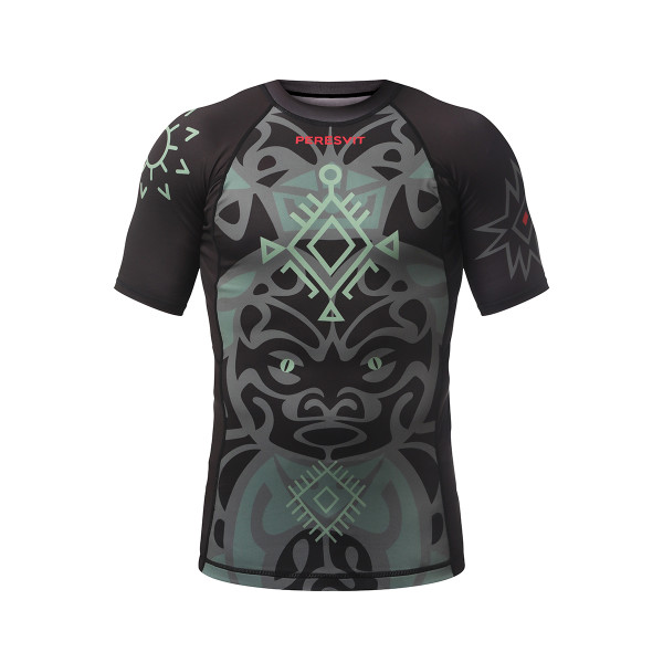 Рашгард з коротким рукавом Peresvit Maori Black Military Green