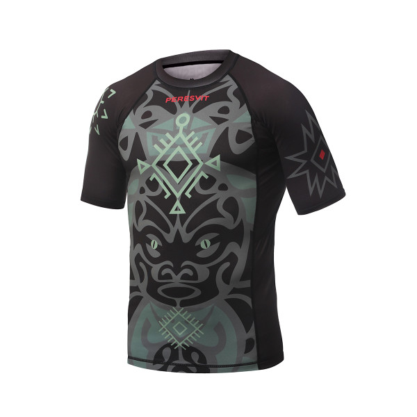 Рашгард з коротким рукавом Peresvit Maori Black Military Green
