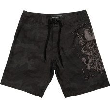 Пляжні шорти Howitzer Skull Flag Boardshort Black Camo
