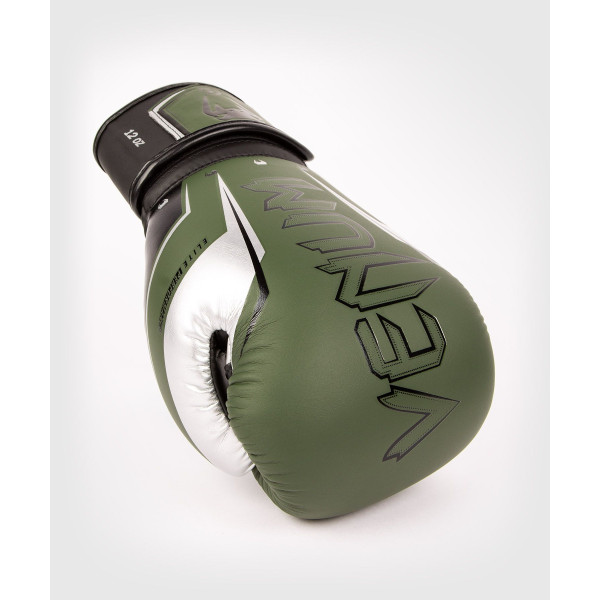 Боксерські рукавиці Venum Elite Evo Boxing Gloves Khaki Silver