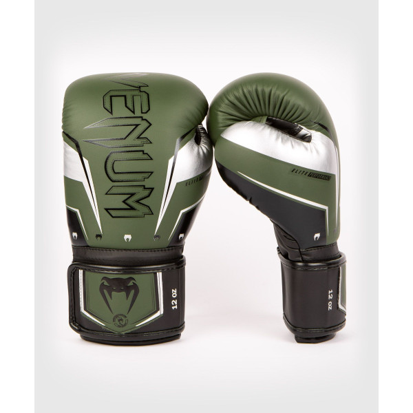 Боксерські рукавиці Venum Elite Evo Boxing Gloves Khaki Silver