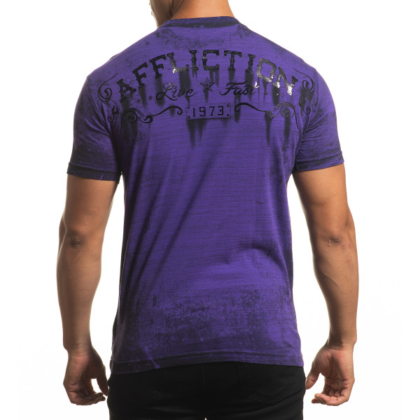 Футболка Affliction AC Iron Grease A24270 Arctic Purple