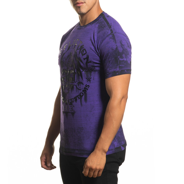 Футболка Affliction AC Iron Grease A24270 Arctic Purple