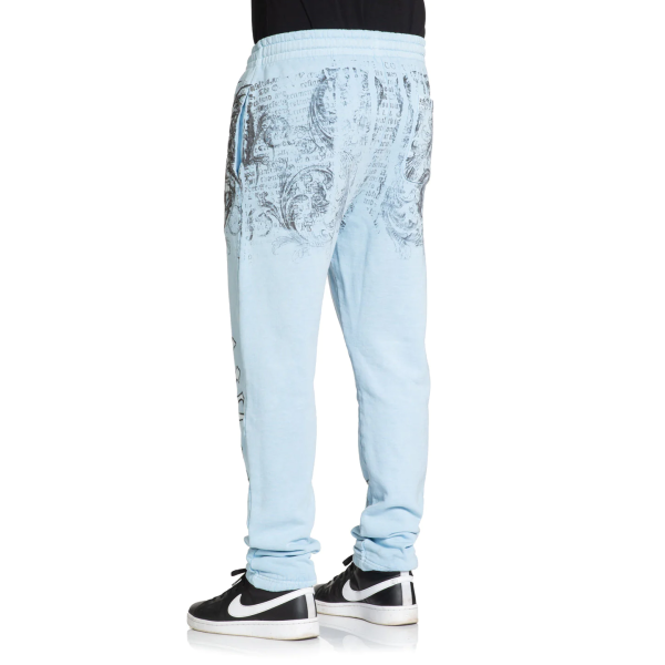Спортивні штани Affliction Collapse Sweatpant Sky Blue Pigment Dye