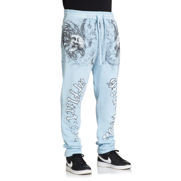 Спортивні штани Affliction Collapse Sweatpant Sky Blue Pigment Dye