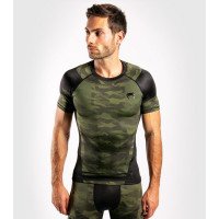 Рашгард Venum Trooper Rashguard Short Sleeves Forest Camo Black