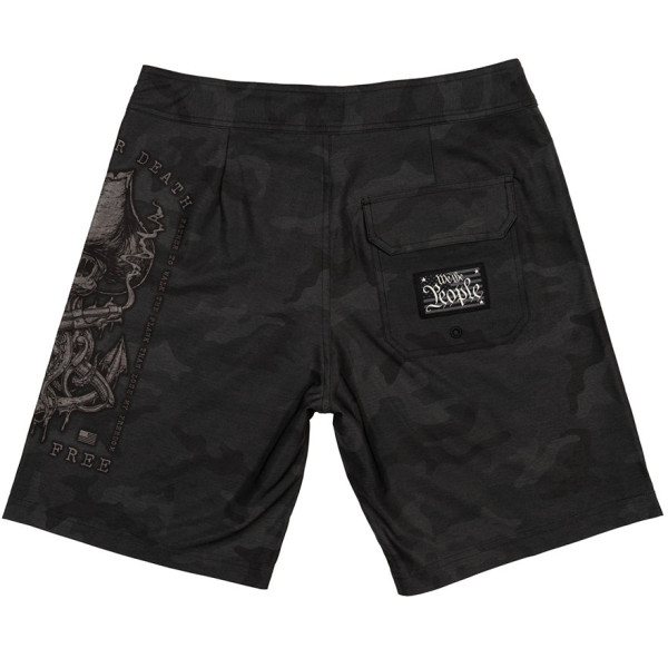 Пляжні шорти Howitzer Skull Flag Boardshort Black Camo