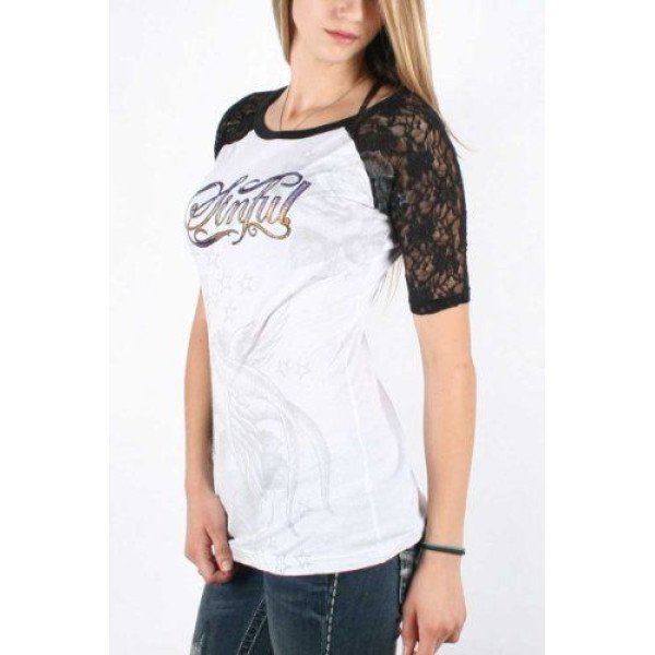 Жіноча футболка Sinful By Affliction Herbal Rhinestones T-shirt