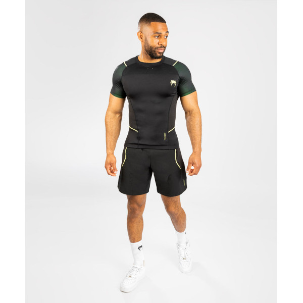 Рашгард Venum Fusion 2.0 Men’s Rashguard Short Sleeves Black Yellow