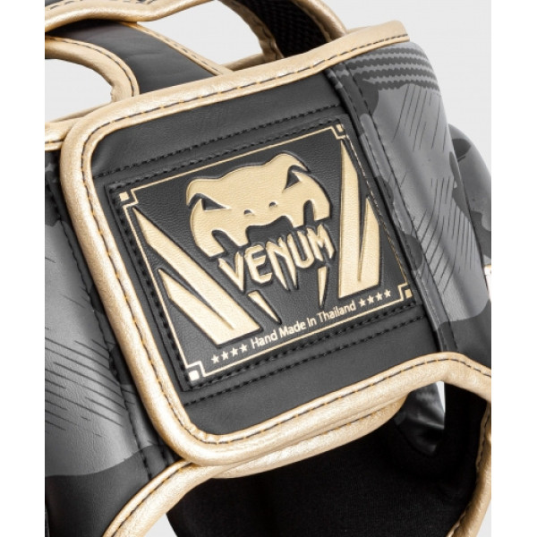 Шолом Venum Elite Headgear Dark Camo Gold