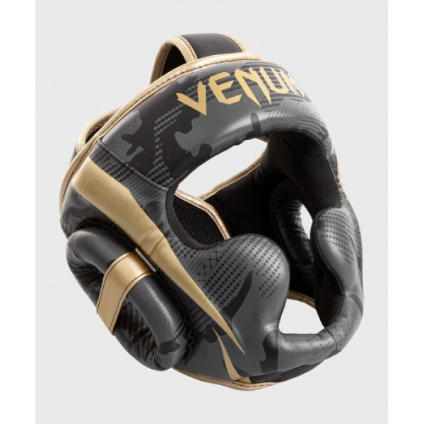 Шолом Venum Elite Headgear Dark Camo Gold