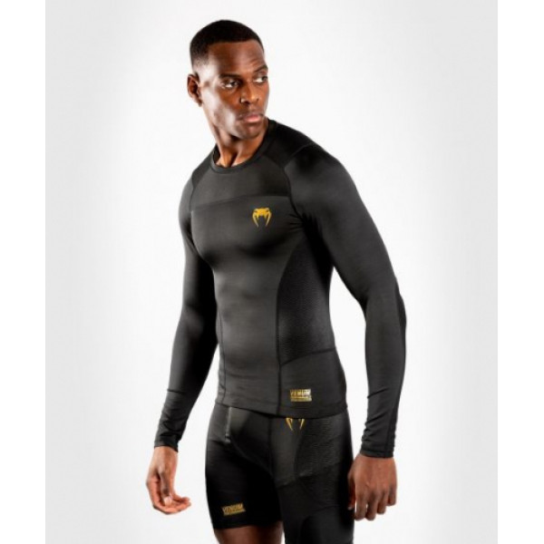 Рашгард Venum G-Fit Long Sleeves Rashguard Black Gold