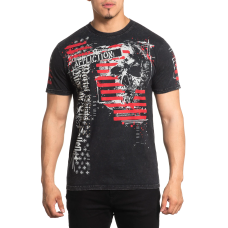 Футболка Affliction Mortal Saints Tee Black Lava Wash