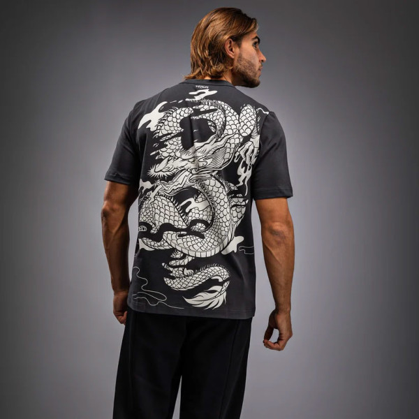 Футболка Venum Dragon’s Flight Men’s T-Shirt Charcoal Grey Cream White