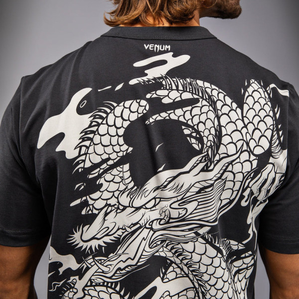 Футболка Venum Dragon’s Flight Men’s T-Shirt Charcoal Grey Cream White
