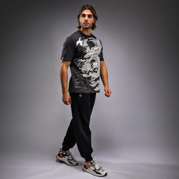 Футболка Venum Dragon’s Flight Men’s T-Shirt Charcoal Grey Cream White