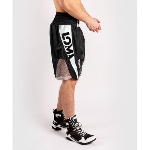 Шорти для боксу Venum Arrow Loma Sіgnature Collection Boxing Shorts Black White