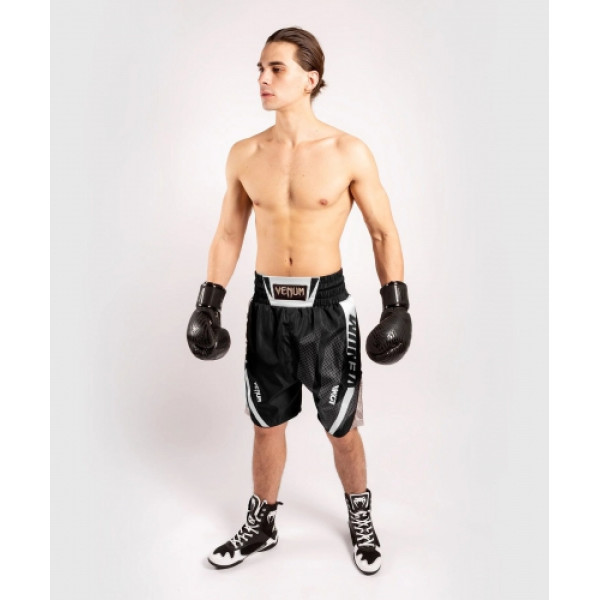 Шорти для боксу Venum Arrow Loma Sіgnature Collection Boxing Shorts Black White