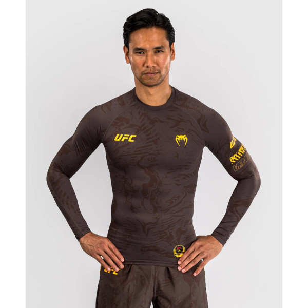 Рашгард UFC Venum FIGHT WEEK 4.0 Men's Long Sleeve Rashguards Dark Brown