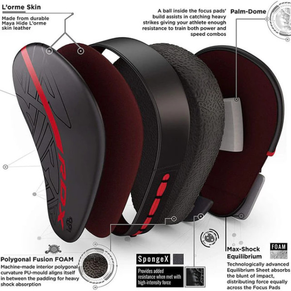 Лапи RDX F6 Kara Focus Pads Red