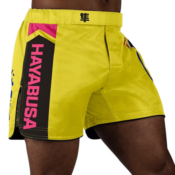 Шорти для MMA Hayabusa Mid-Thigh Icon Fight Shorts Yellow Blue