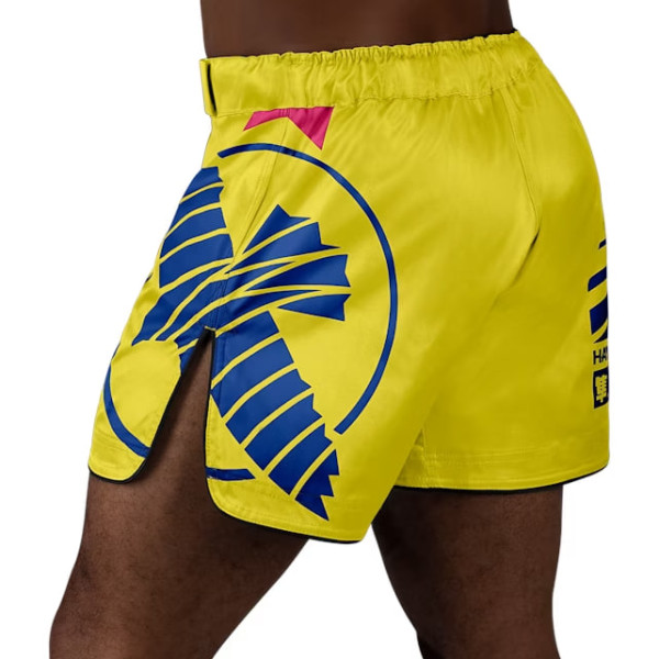 Шорти для MMA Hayabusa Mid-Thigh Icon Fight Shorts Yellow Blue
