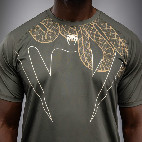 Футболка Venum Serpenti Dry Tech T-Shirt Khaki Bronze Ivory