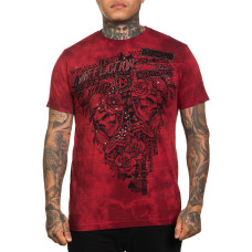 Футболка Affliction Wild Street Tee Affl.Red Biking Red Crystal
