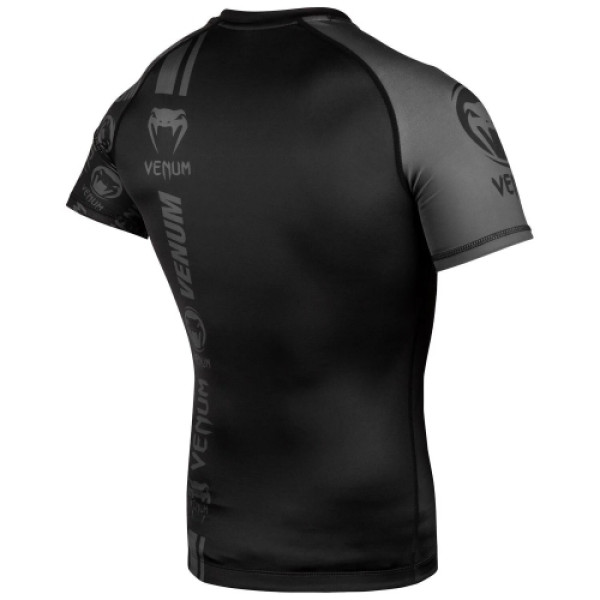 Рашгард Venum Logos Rashguard Short Sleeves Black Black