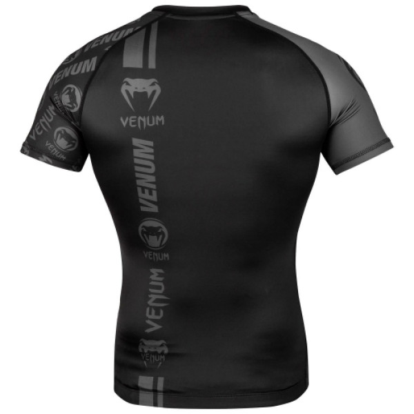 Рашгард Venum Logos Rashguard Short Sleeves Black Black